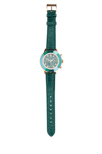 Green Leather Octea Chrono Watch - Swarovski - Modalova