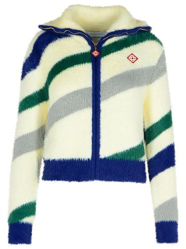 Casablanca Blue Nylon Blend Sweater - Casablanca - Modalova