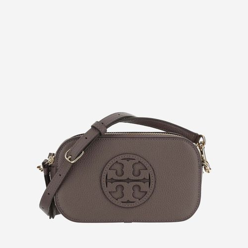 Mini Miller Leather Bag With Logo - Tory Burch - Modalova