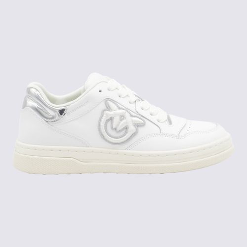 Pinko White And Silver Sneakers - Pinko - Modalova