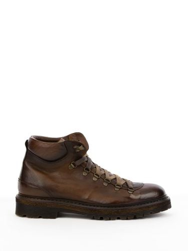 Mahogany Leather Lace-up Shoe - Corvari - Modalova