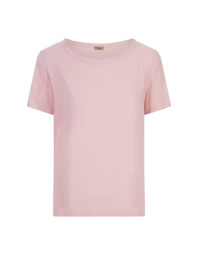 Her Shirt Pink Opaque Silk T-shirt - Her Shirt - Modalova