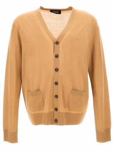 Crew-neck Wool Tricot Cardigan - Dsquared2 - Modalova