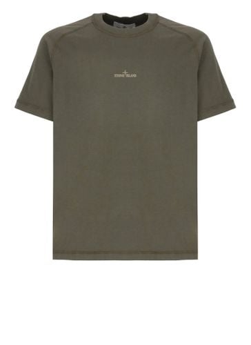 Compass-printed Crewneck T-shirt - Stone Island - Modalova