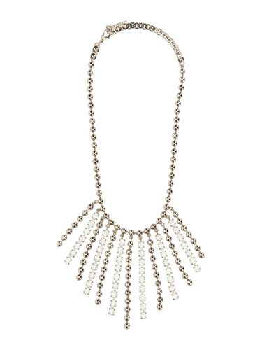 Crystal And Chain Necklace With Bangs - Alessandra Rich - Modalova