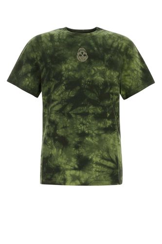 Skull Embroidered Tie-dyed T-shirt - Alexander McQueen - Modalova