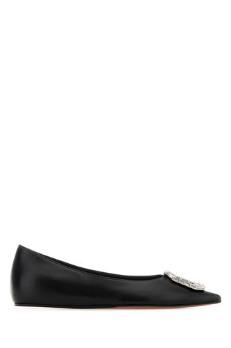 Camelia Flat Nappa Black White Buc - Amina Muaddi - Modalova