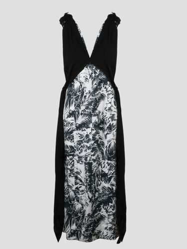 Print Silk Feathers Dress - Bottega Veneta - Modalova