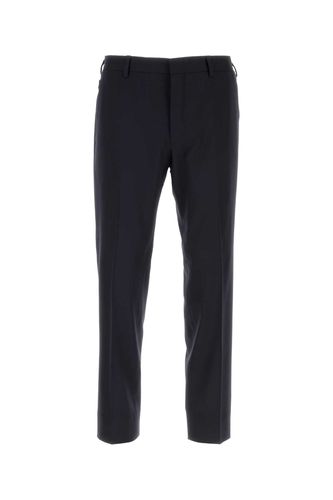 Prada Navy Blue Stretch Wool Pant - Prada - Modalova