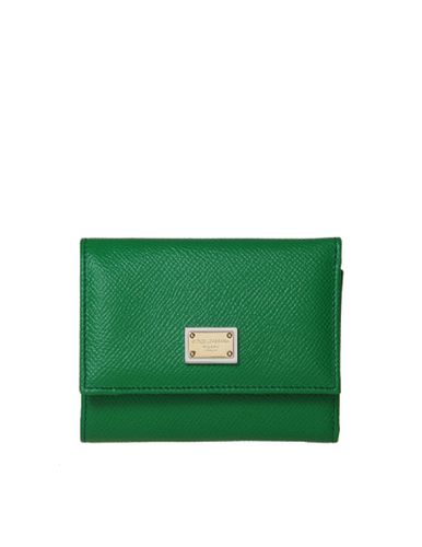 Leather Wallet With Dg Logo - Dolce & Gabbana - Modalova