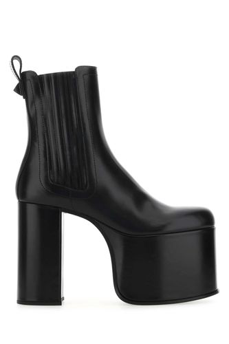 Black Leather Club Ankle Boots - Valentino Garavani - Modalova