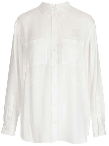 Burberry Oversied Silk Shirt - Burberry - Modalova