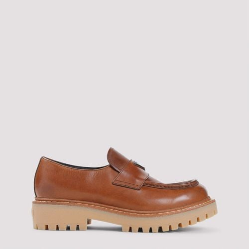 Prada Caramel Leather Loafers - Prada - Modalova