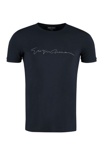 Viscose Crew-neck T-shirt - Giorgio Armani - Modalova