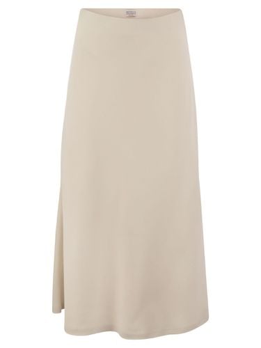 Flute Skirt In Comfort Viscose Couture Twill - Brunello Cucinelli - Modalova