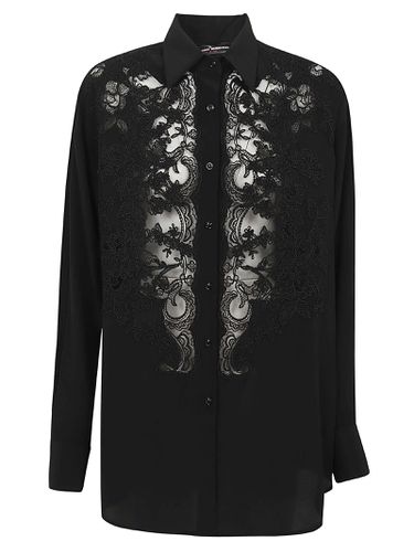 Floral-lace Silk Shirt - Ermanno Scervino - Modalova
