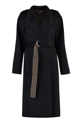 Wool Blend Double-breasted Coat - Hugo Boss - Modalova