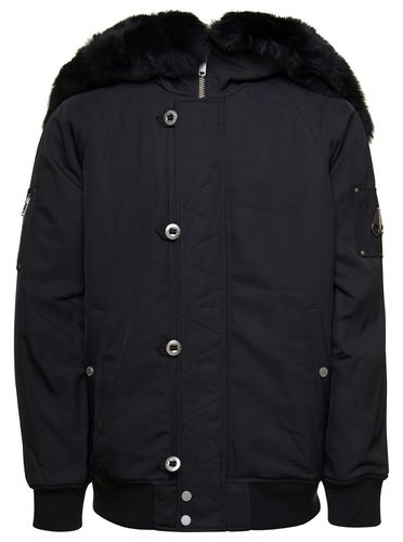 Zipped All The Way Jacket With Logo Patch In Nylon Man - Moose Knuckles - Modalova