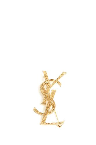 Monogram Metal Brooche - Saint Laurent - Modalova