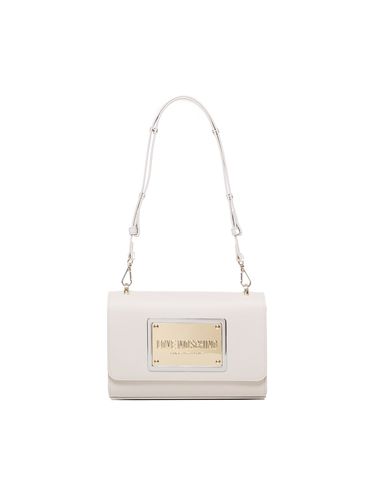 Leather Shoulder Bag With Logo Plaque - Love Moschino - Modalova