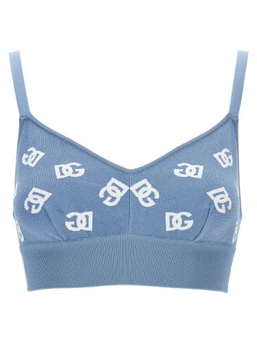 Jacquard Logo Cropped Top - Dolce & Gabbana - Modalova