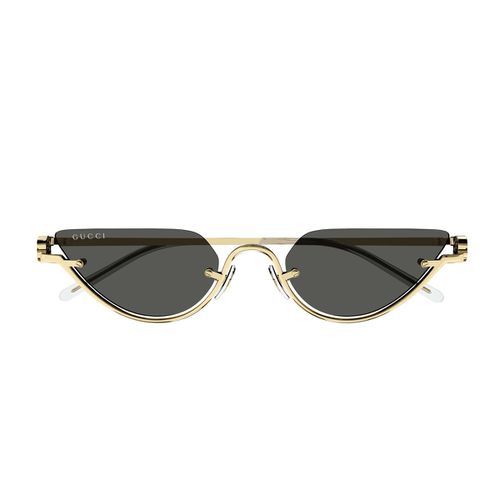 Gg1603s Linea Gg Logo 001 Gold Grey Sunglasses - Gucci Eyewear - Modalova