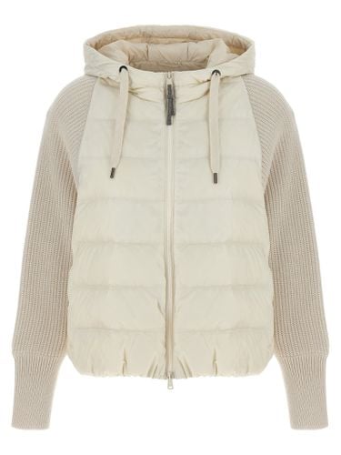 Hooded Down Jacket With solomeo Inserts - Brunello Cucinelli - Modalova