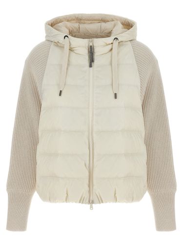 Hooded Down Jacket With solomeo Inserts - Brunello Cucinelli - Modalova