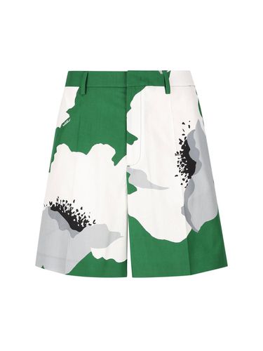 Floral Printed Wide-leg Shorts - Valentino Garavani - Modalova