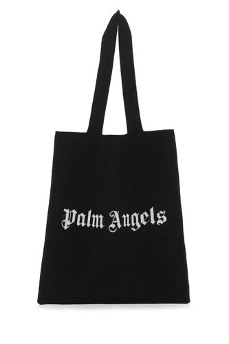 Black Wool Blend Shopping Bag - Palm Angels - Modalova