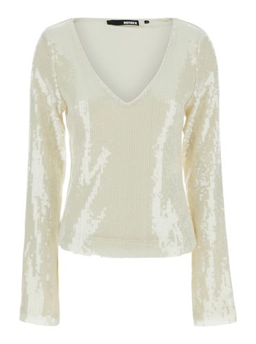 Sequins V-neck Top - Rotate by Birger Christensen - Modalova