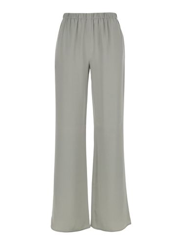 Rapolano Creen Pants With Elastic Waist And Wide Leg In Silk Blend Woman - Antonelli - Modalova