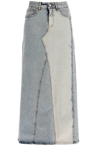 Maxi Denim Skirt In Seven - MM6 Maison Margiela - Modalova