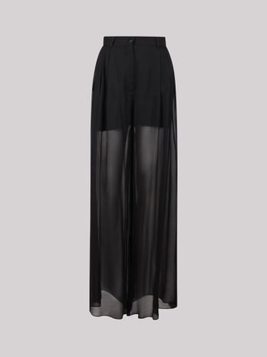 Wide-leg Stretch-silk Trousers - Dolce & Gabbana - Modalova