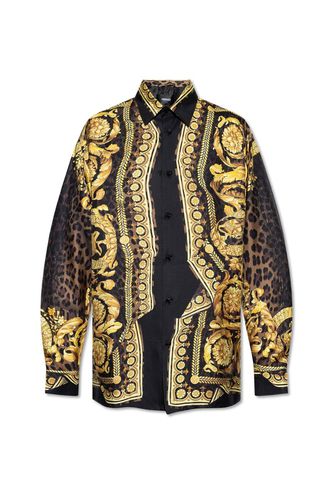 Barocco-printed Button-up Shirt - Versace - Modalova