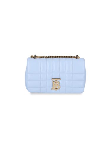 Light Blue Leather Mini Lola Shoulder Bag - Burberry - Modalova