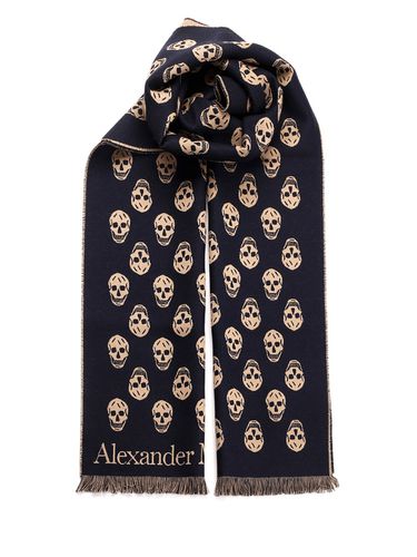 Skull Double-face Scarf - Alexander McQueen - Modalova