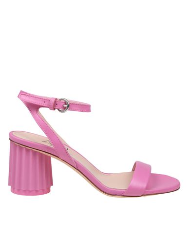 Pink Leather Sandal With Column Heel - AGL - Modalova