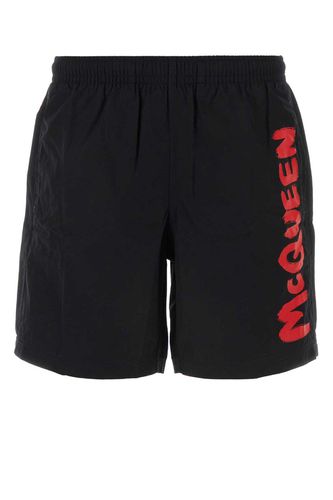 Graffiti Logo Swim Shorts - Alexander McQueen - Modalova