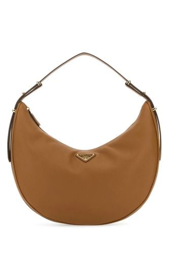 Caramel Leather Big Arquè Handbag - Prada - Modalova