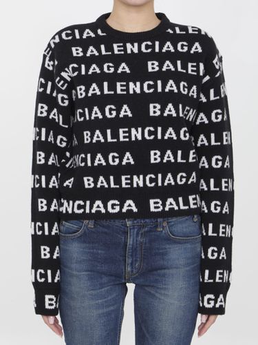 Balenciaga Allover Logo Sweater - Balenciaga - Modalova