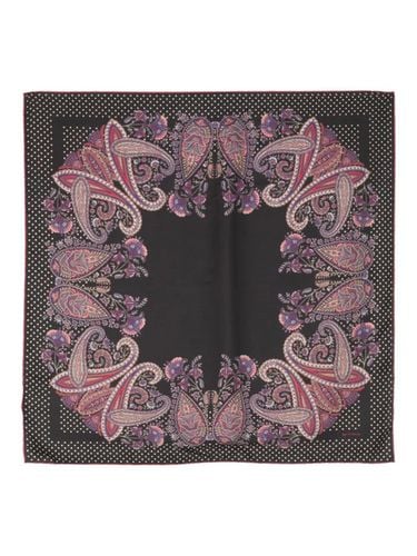 Decorated Silk Twill Scarf - Etro - Modalova