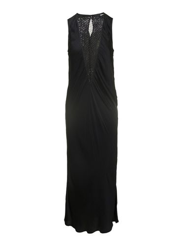 Midi Dress With Plunging V Neck With Mesh Insert In Viscose Woman - Rotate by Birger Christensen - Modalova