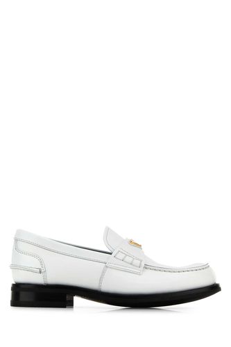 Prada White Leather Loafers - Prada - Modalova