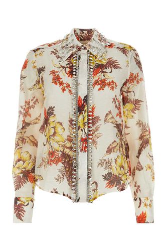 Printed Linen Blend Matchmaker Tropical Shirt - Zimmermann - Modalova