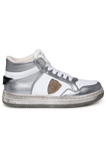 Lion Sneakers In Two-tone Polyurethane Blend - Philippe Model - Modalova