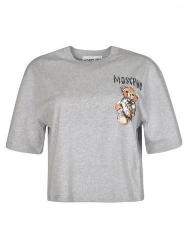 Moschino Bear Logo Cropped T-shirt - Moschino - Modalova