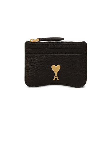 Calf Leather Zipped Card Holder - Ami Alexandre Mattiussi - Modalova