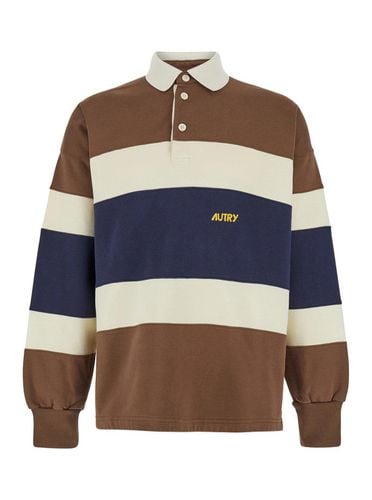 Autry Striped Jersey Polo Shirt - Autry - Modalova