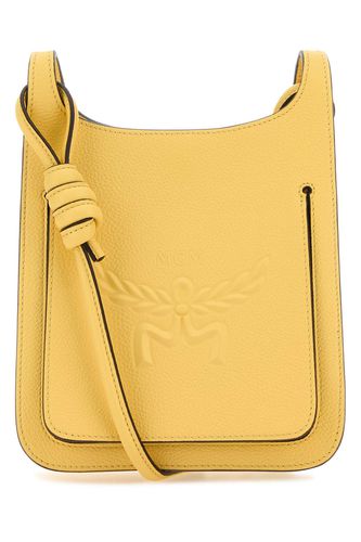 Yellow Leather Mini Himmel Hobo Crossbody Bag - MCM - Modalova